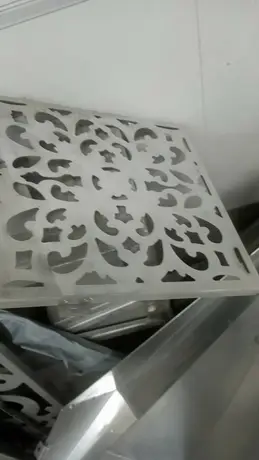 Latest decorative building materials 600 x 600 anodic oxidation surface aluminum sheet suspended mashrabiya ceiling board tiles