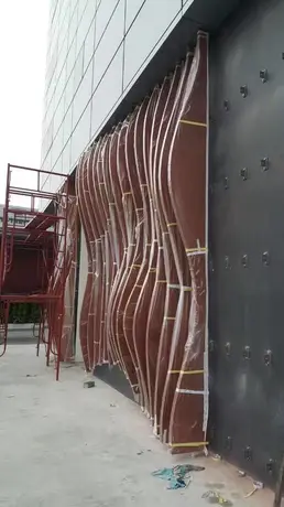 Customized High Building Cladding Facade Panel Aluminium Perforated Facade Panel Aluminum Alloy Curtain Wall Panels