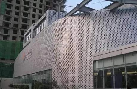 AA1050 Material Easy Installation Building Exterior Facade Metal Perforated Panels