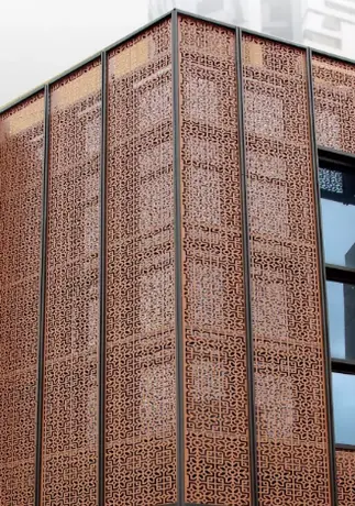 AA1060 Material Outdoor Perforated Aluminum Wall Cladding Panels Akzo Nobel Paint Aluminum Panel