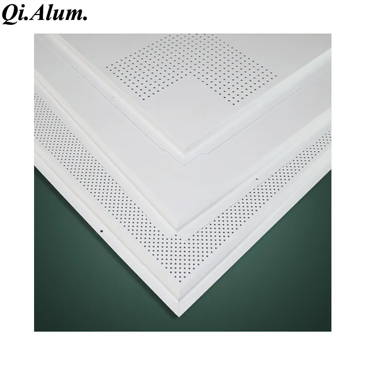 Customized Square Perforated Lay-in Aluminum Ceiling Panel &mdash; Foshan Qi Aluminum Decorative Materials Co., Ltd