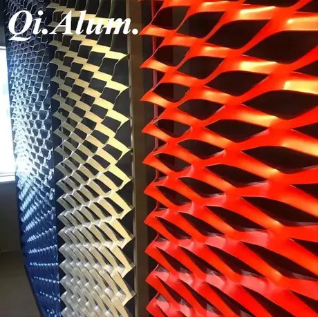 Aluminum Decorative Metal expanded mesh curtain wall panel