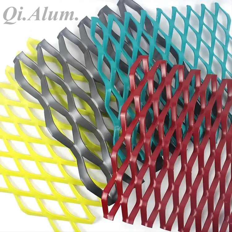 Expanded Aluminum Mesh Panel for Architectural Facade Decoration — Foshan Qi Aluminum Decorative Materials Co., Ltd