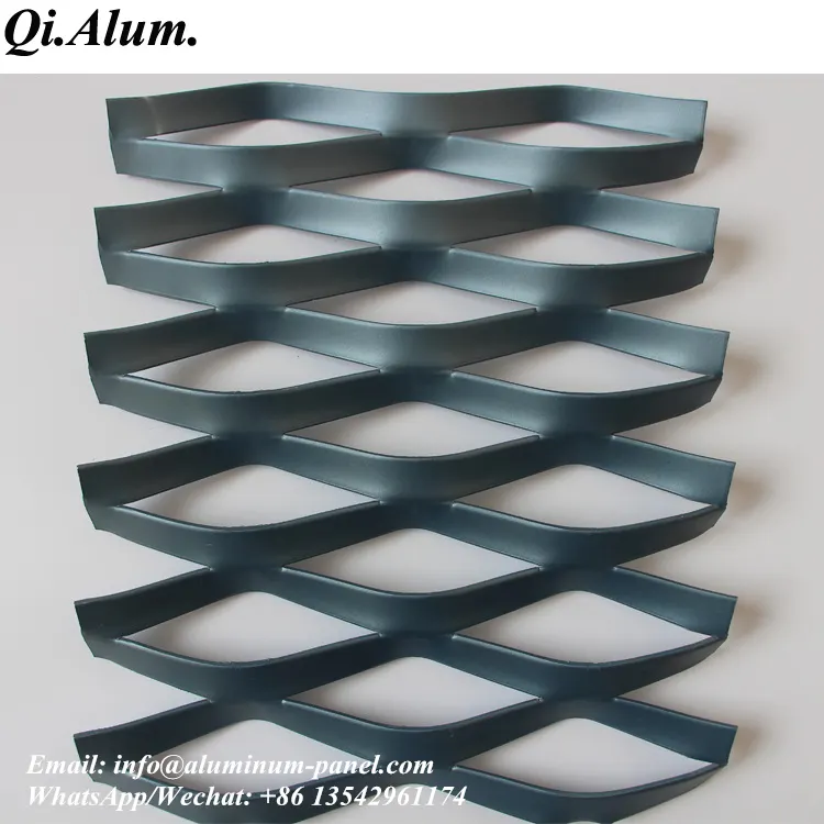 Exterior Fireproof Decorative Aluminum Metal Mesh Panel — Foshan Qi Aluminum Decorative Materials Co., Ltd