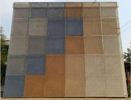 Mill Finish Aluminum decorative mesh panels exterior perforated panel view 7