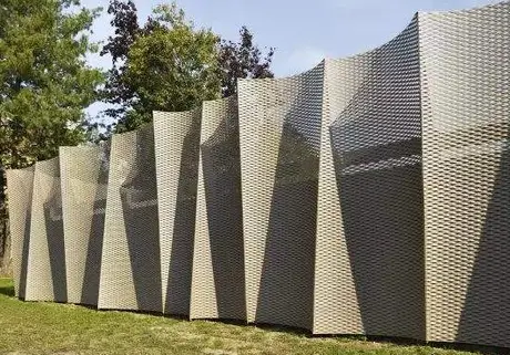 Mill Finish Aluminum decorative mesh panels exterior perforated panel view 5