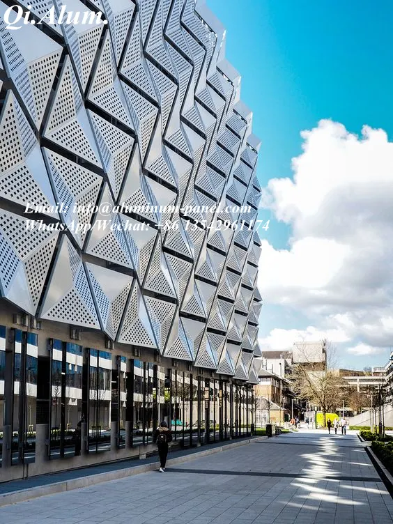 3D Wall Facade Cladding Perforated Panels Curtain Wall Decorative Panel — Foshan Qi Aluminum Decorative Materials Co., Ltd
