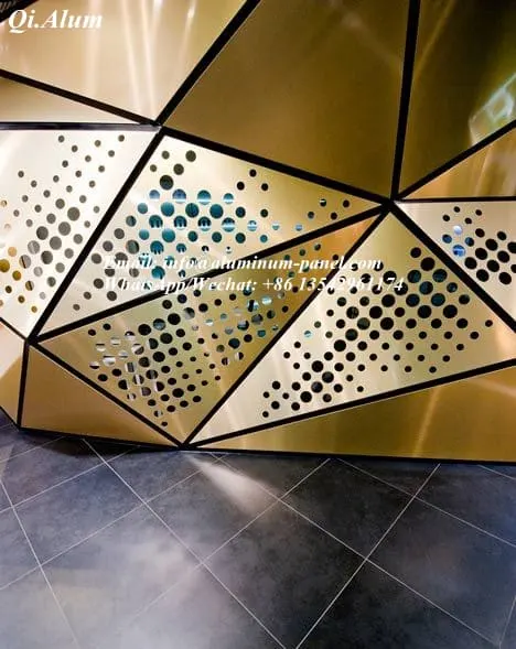 Operated Custom Perforated Aluminum Panel Of Polyester Paint — Foshan Qi Aluminum Decorative Materials Co., Ltd