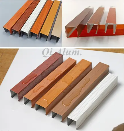 Aluminum Profiles Wood Grain Aluminum Rectangular Tube Manufacturers