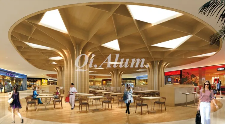 Wood Color Perforated Aluminum Honeycomb Panels for Ceiling Decoration — Foshan Qi Aluminum Decorative Materials Co., Ltd