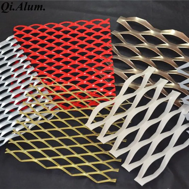 Powder Coating Aluminum Expanded Decorative Mesh Panel &mdash; Foshan Qi Aluminum Decorative Materials Co., Ltd