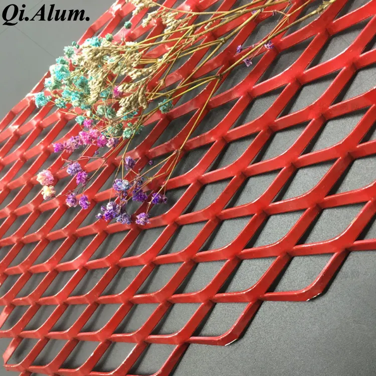 Diamond Hole Expanded Metal Mesh Sheets Aluminum Decorative Wire Mesh Manufacturer — Foshan Qi Aluminum Decorative Materials Co., Ltd