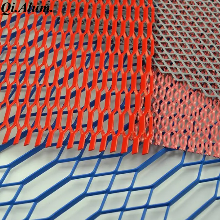 Aluminum Ceiling Expanded Metal Mesh China PVDF Paint Panel — Foshan Qi Aluminum Decorative Materials Co., Ltd