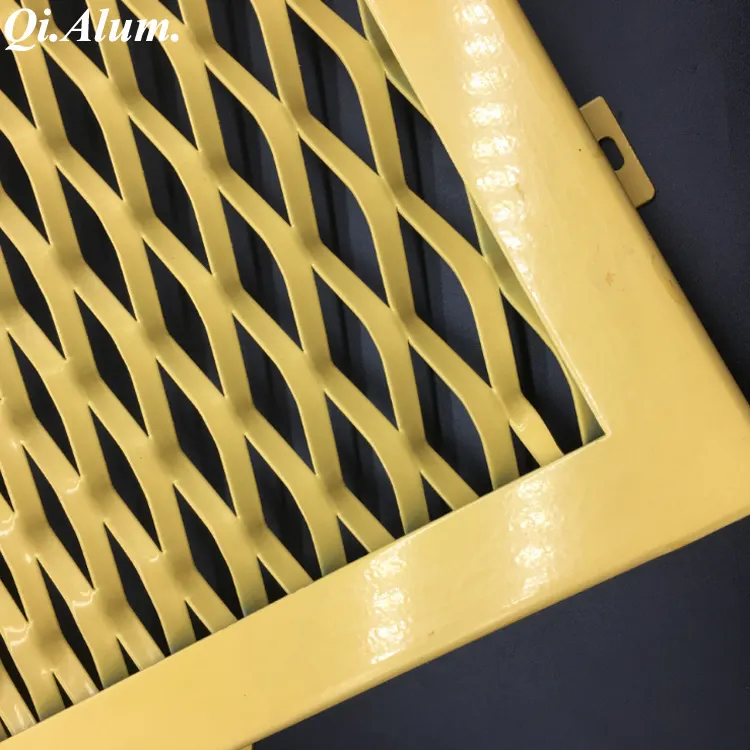 Exterior Expanded metal mesh cladding/aluminum expanded metal cladding &mdash; Foshan Qi Aluminum Decorative Materials Co., Ltd