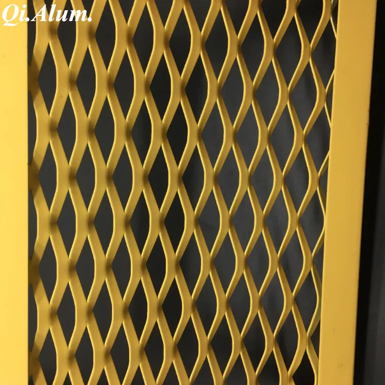 AA5005 SDF Powder Coating Indoor Decorative Laser Cut Aluminum Mesh Panels — Foshan Qi Aluminum Decorative Materials Co., Ltd