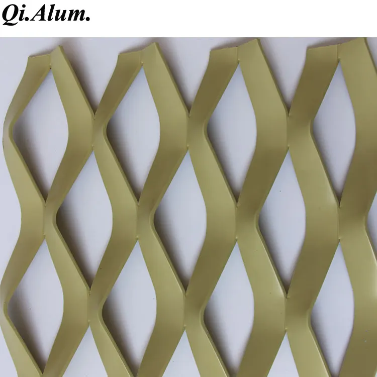 AA6063 Material Aluminum Metal Mesh Panel — Foshan Qi Aluminum Decorative Materials Co., Ltd
