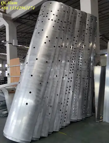 Custom Curved Column Fluorocarbon Aluminum Sheet Manufacturer
