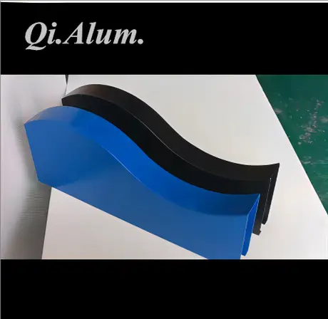 Wave shaped aluminum square tube, curved aluminum square tube