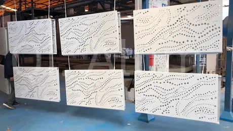 Facades panel morden architecture Aluminum perforated solid panel decorative exterior view 8