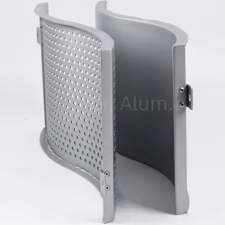 High-security grill steel stainless Aluminum perforated metal stair handrail with powder coating view 4