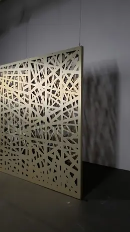 Indoor decoration removable Aluminum laser cut screen panel for reception background view 2