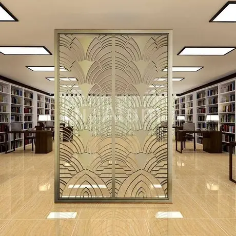 Indoor decoration removable Aluminum laser cut screen panel for reception background