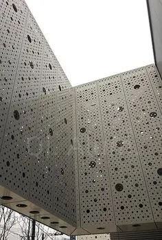 Laser Cut Aluminum Perforated Panel Curtain Wall Decoration Metal Exterior High Quality Art Face Wall view 5
