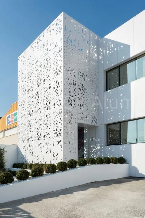 Laser Cut Aluminum Perforated Panel Curtain Wall Decoration Metal Exterior High Quality Art Face Wall — Foshan Qi Aluminum Decorative Materials Co., Ltd