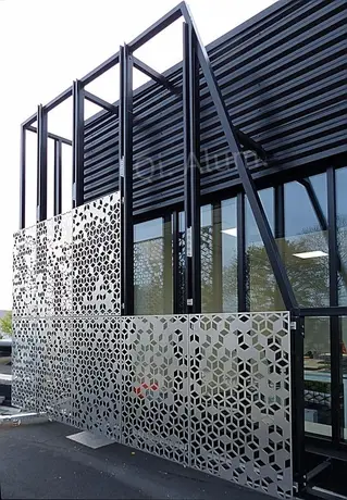Laser Cut Aluminum Perforated Panel Curtain Wall Decoration Metal Exterior High Quality Art Face Wall view 4