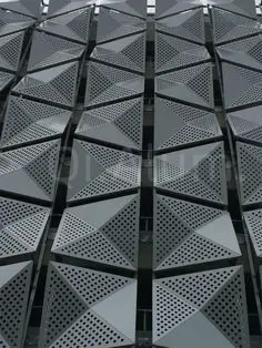 5052 Series Perforated Aluminum Panel Used In Exterior Facade Wall