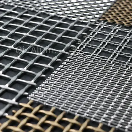 Light Weight Decorative Stainless Steel Crimped Wire Mesh with Square Or Rectangular Openings