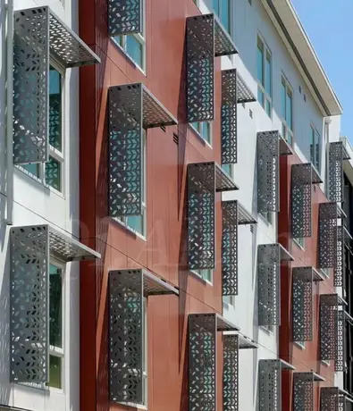 Custom Decorative Laser Cutting Aluminum Perforated Screens Outdoor Metal Aluminum Alloy For Building view 2
