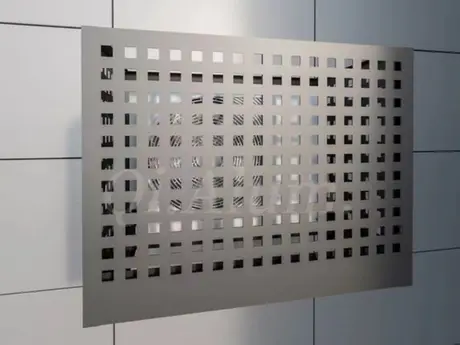 Window Air Conditioner Cover Outdoor Stretch Metal Mesh Aluminum Panels Exterior Building view 8