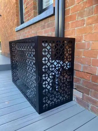 Window Air Conditioner Cover Outdoor Stretch Metal Mesh Aluminum Panels Exterior Building view 5