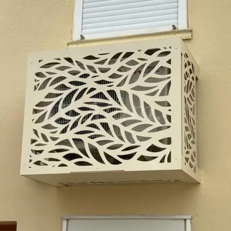 Window Air Conditioner Cover Outdoor Stretch Metal Mesh Aluminum Panels Exterior Building