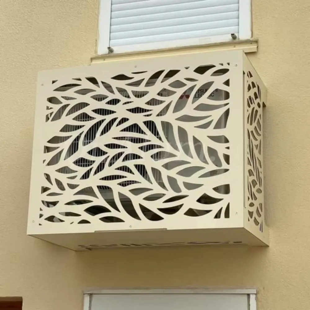 Window Air Conditioner Cover Outdoor Stretch Metal Mesh Aluminum Panels Exterior Building &mdash; Foshan Qi Aluminum Decorative Materials Co., Ltd