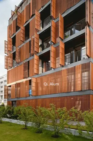 Aluminum alloy Section Box Louver Cladding Panel Exterior Facade Curtain Wall view 6