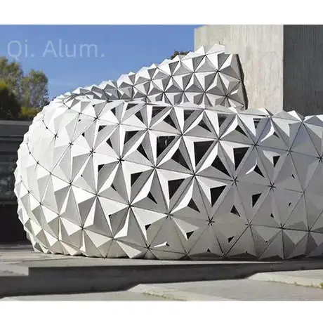 Design Style Contemporary Building Price Aluminium Carved 3D Curtain Wall Panel view 2