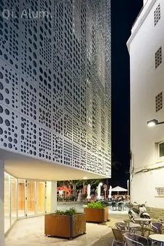 Metal Cladding Boards Laser Cutting Aluminium Perforated Panels Cladding Expanded Curtain Wall Covering For Facad view 2