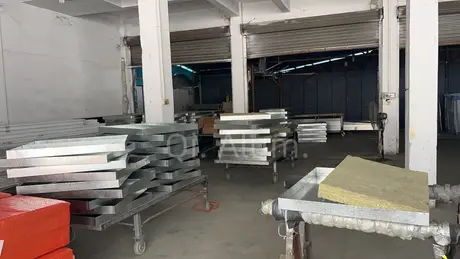 GI backpan with aluminum panel assembly work–1mm galvanized steel sheet +rockwool+ 2mm aluminum solid panel view 6