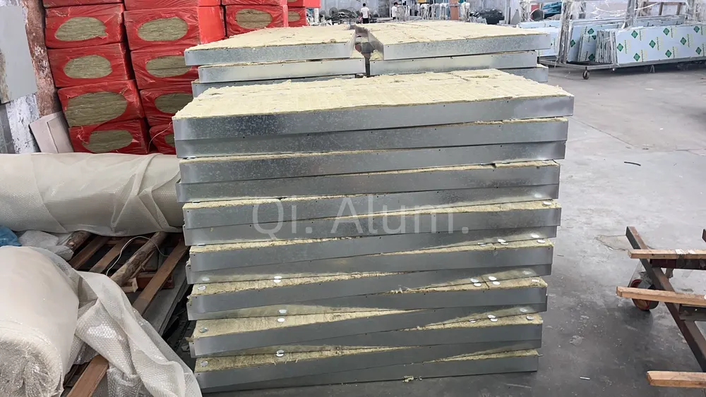 Simple installation modern construction of GI Backpan are long term for using — Foshan Qi Aluminum Decorative Materials Co., Ltd