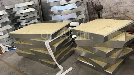 GI backpan with aluminum panel with Akzo Nobel powder D2015 AAMA2604 coating with 15 years warranty