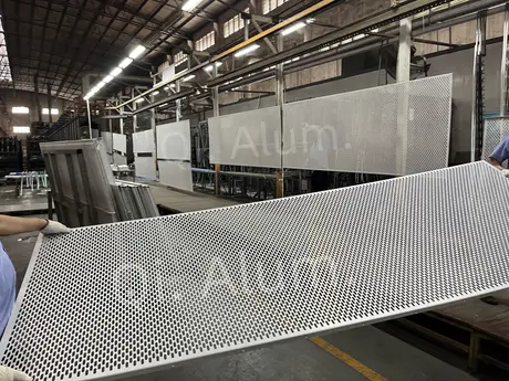 10mm thickness aluminum wall cladding perforated metal sheet single panel metal building facades view 6