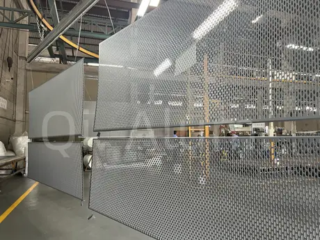10mm thickness aluminum wall cladding perforated metal sheet single panel metal building facades view 7