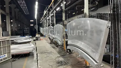 3.0mm Thick Aluminum Curved Sheet Custom Metal Curtain Wall Decorative Panel With Both Sided Powder Coating view 3