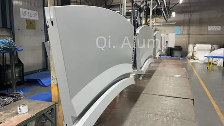 3.0mm Thick Aluminum Curved Sheet Custom Metal Curtain Wall Decorative Panel With Both Sided Powder Coating view 6