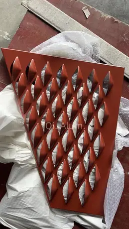 3MM Aluminum fish scale panel beautiful design for curtain wall cladding decoration work view 4