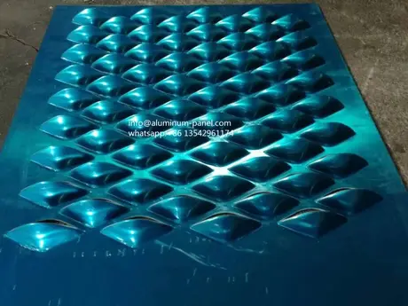 3MM Aluminum fish scale panel beautiful design for curtain wall cladding decoration work view 6