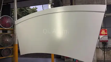 3.0mm Thick Aluminum Curved Sheet Custom Metal Curtain Wall Decorative Panel With Both Sided Powder Coating view 5