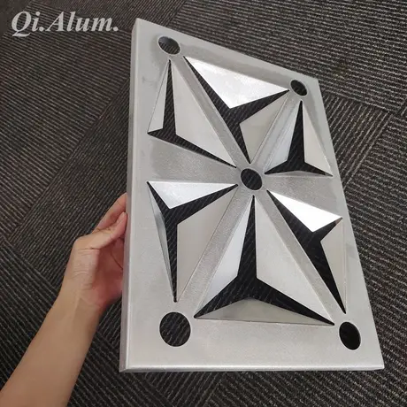2.5mm thick Aluminum wall panel 3D exterior wall decoration CNC cutting panel facade panel view 2